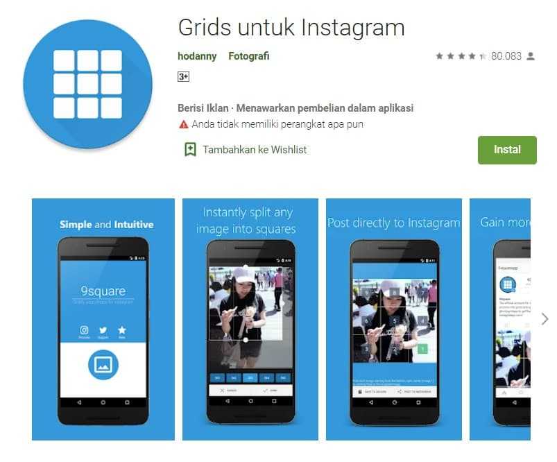 Aplikasi Grid Instagram Terbaik