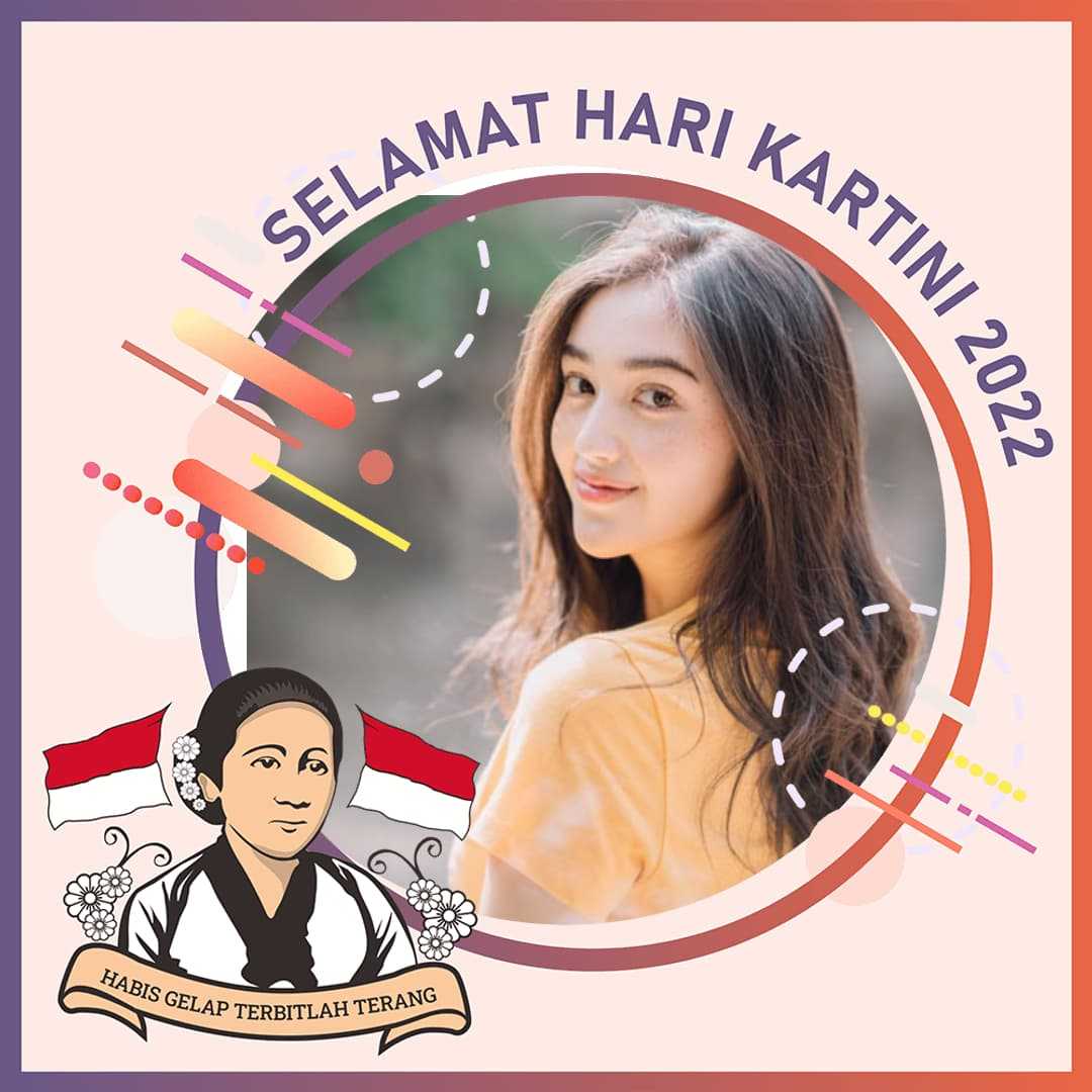 5 Graphic Design Vector, Twibbon Hari Kartini 2022